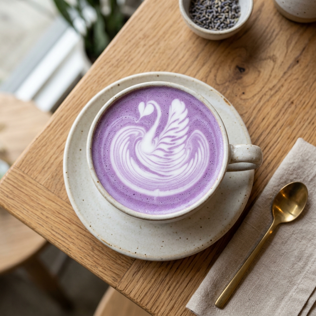 The Secret to Beautiful Purple Latte Art